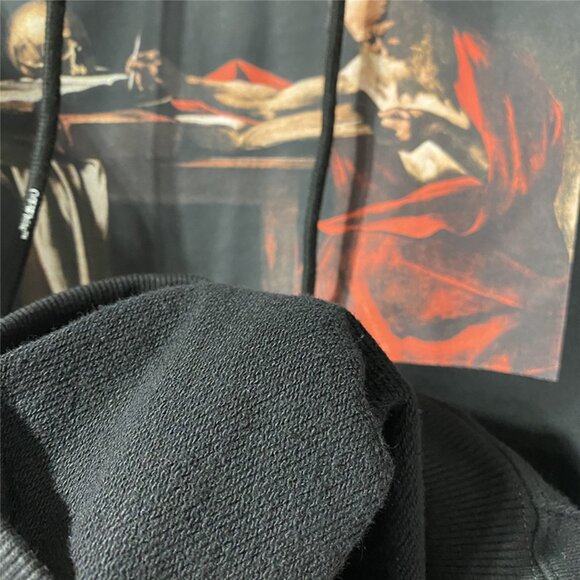 Off-White Skull Print Black Hooded Sweatshirt - Picture 9 of 9